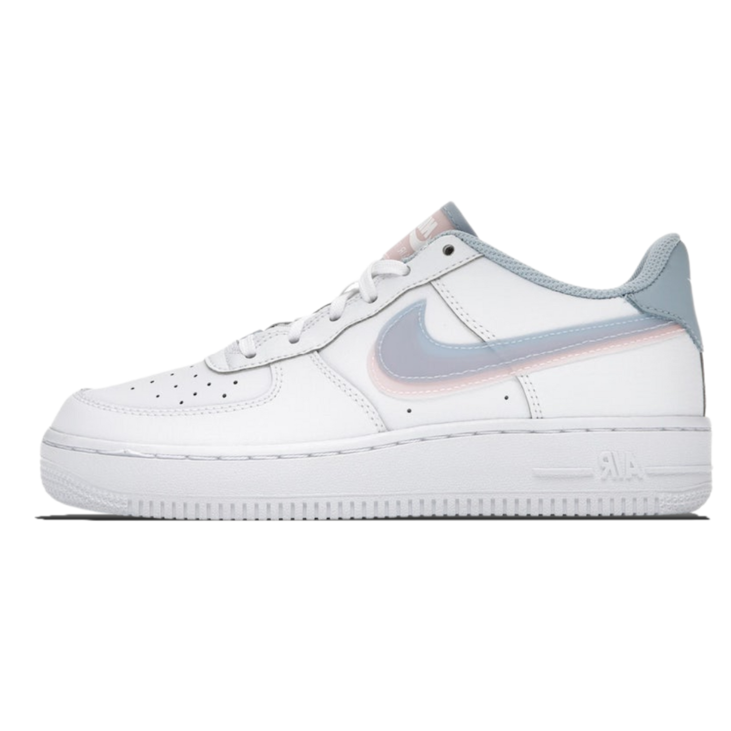 Nike air force 1 Swoosh "White, blue, red"