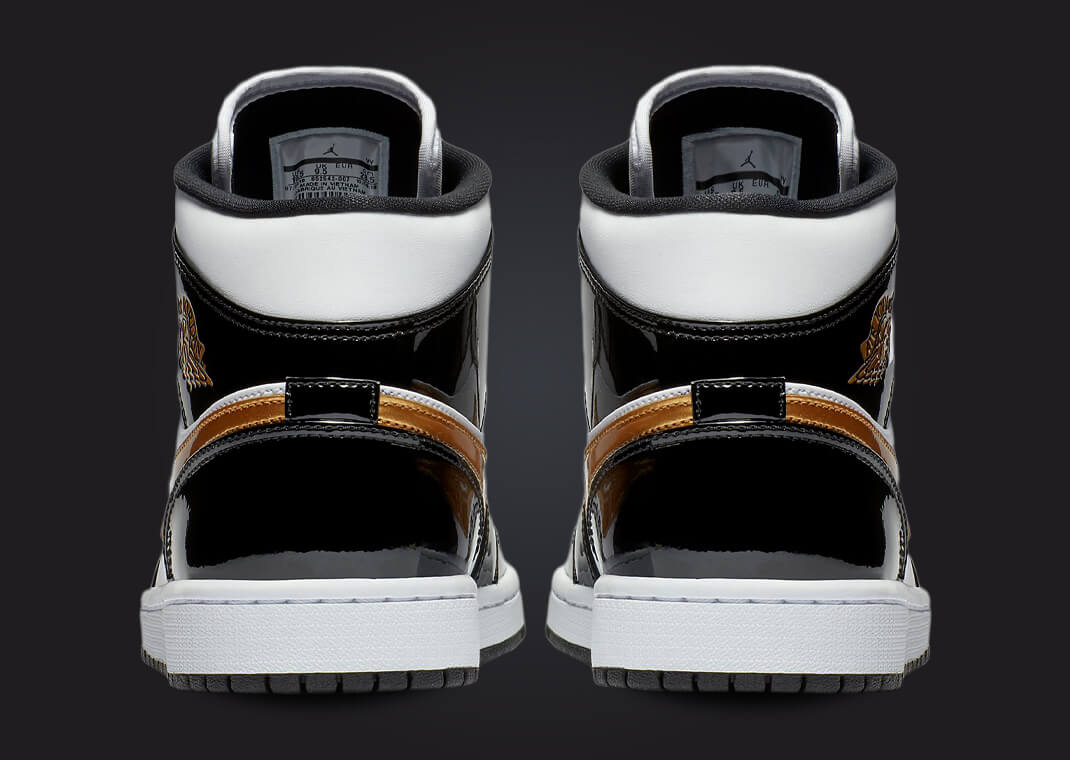 JORDAN 1 MID "WHITE GOLDEN BLACK" PK