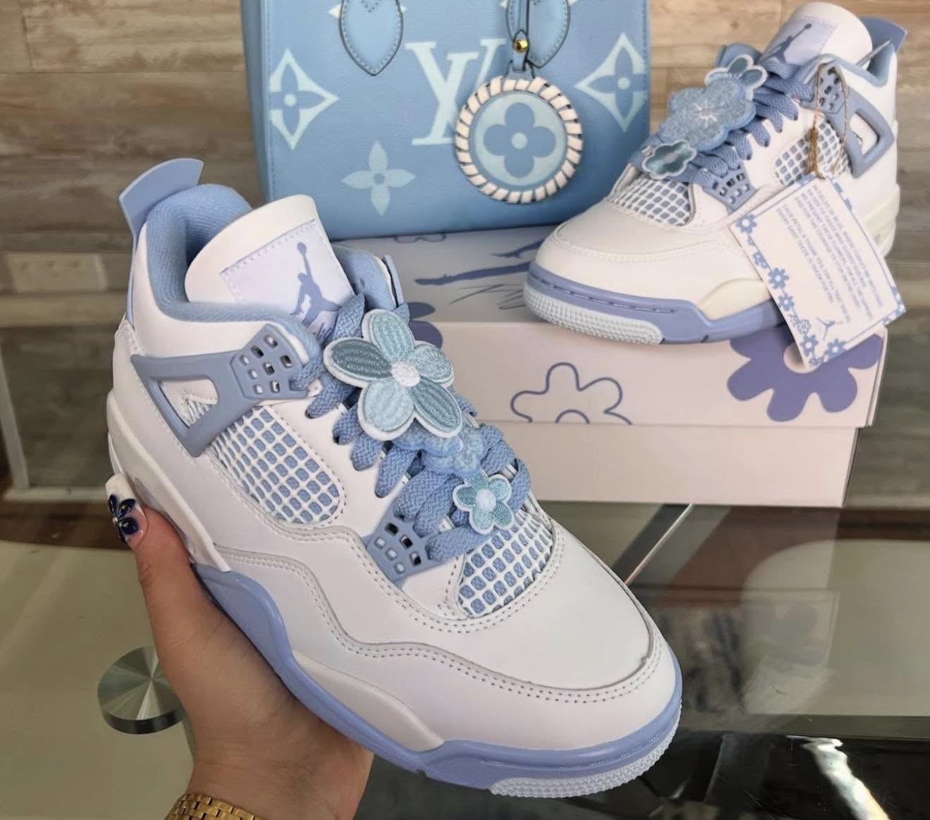 AIR JORDAN 4 FORGET ME NOT SKY BLUE PK