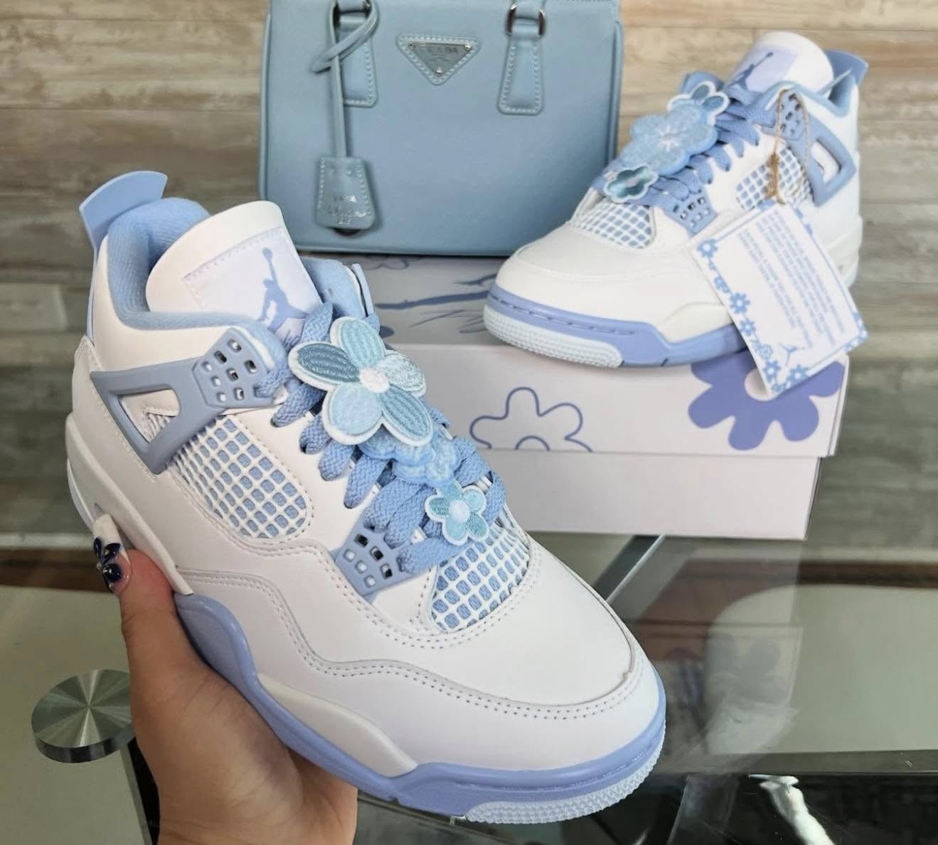 AIR JORDAN 4 FORGET ME NOT SKY BLUE PK