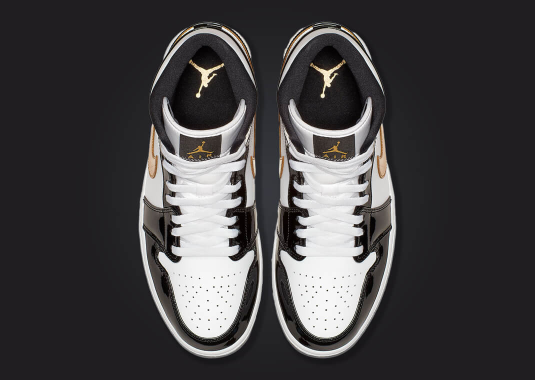 JORDAN 1 MID "WHITE GOLDEN BLACK" PK