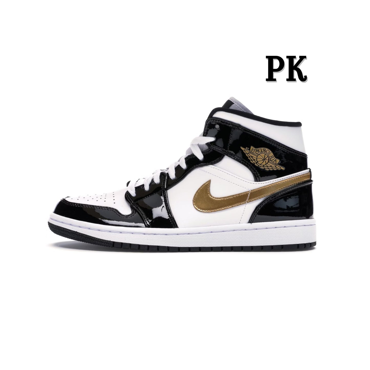 JORDAN 1 MID "WHITE GOLDEN BLACK" PK