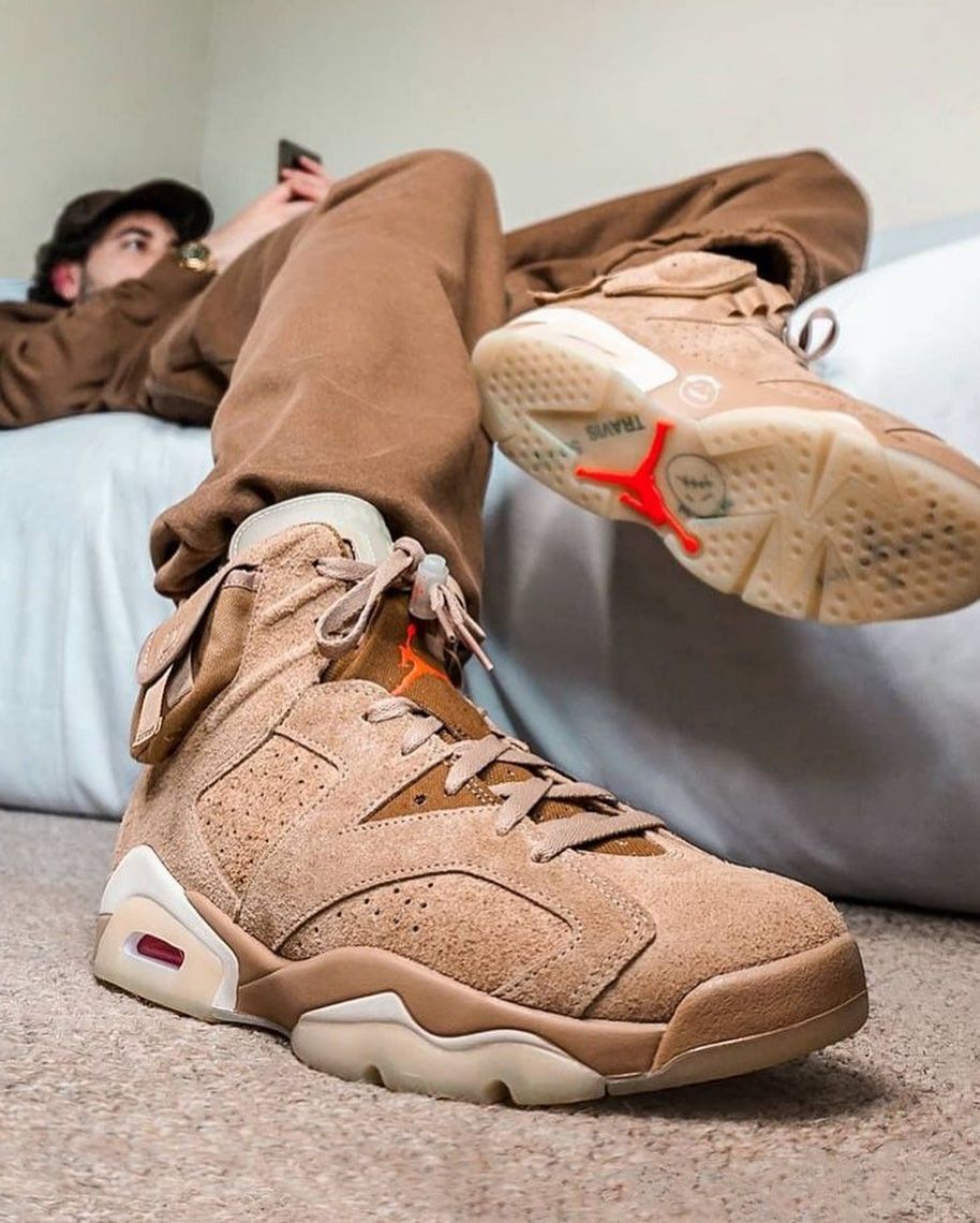 AIR JORDAN 6 RETRO TRAVIS SCOTT BRITIS KHAKI "PK"